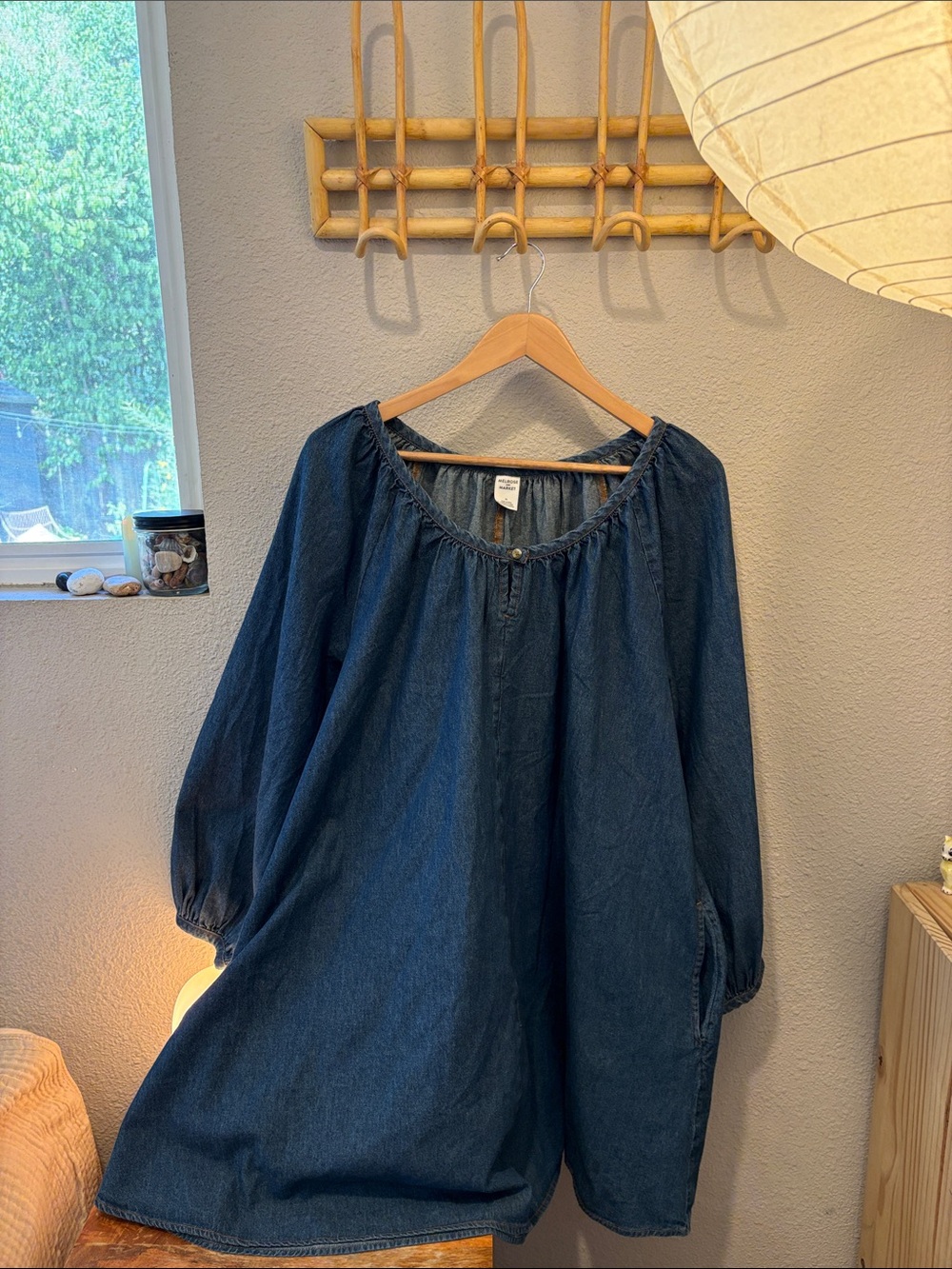 Melrose & market Denim swing Tunic Dress - Dark Blue size XL